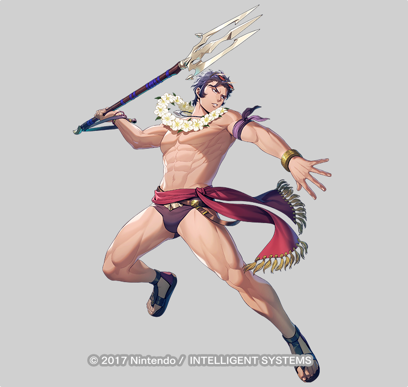 「【お仕事】 『ファイアーエムブレムヒーローズ』にて水着バルタザールを担当しました」|kuren( =’•ω•‛= )のイラスト