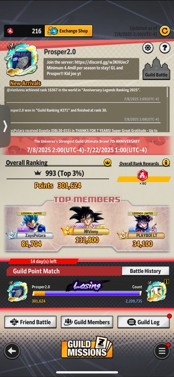 Prosper with 2 godly guild couldnt done it without <a href="/EvonTakeo/">Evon</a> and <a href="/KlintreYT/">Klintre</a>