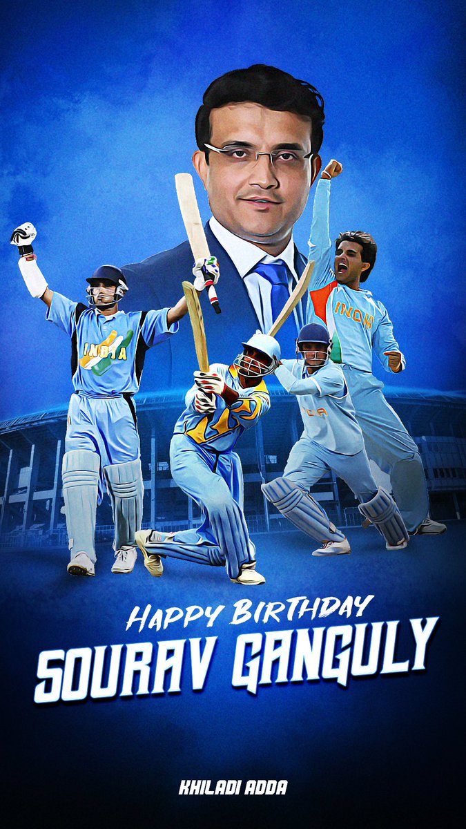 The man who taught India to fight fearlessly — Happy Birthday, Sourav Ganguly! 👑🇮🇳
#Dada #SouravGanguly #Birthday #khiladiadda #cricket