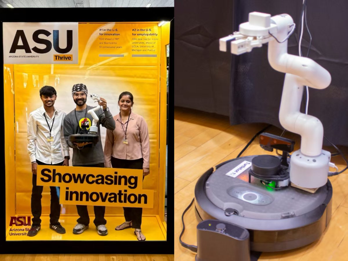 Elephant Robotics - Robotic Arms (@cobotmy) on Twitter photo 【Tuesday Insights】See how <a href="/ASU/">Arizona State University</a> students integrated our #myCobot280 into a Voice-Controlled Mobile Robot for the 2025 #Innovation Showcase! 🤖🔍From voice commands to #robotic motion — it’s full of #engineering creativity!📖Dive into the technical case👇cutt.ly/krTSU6zQ 【Tuesday Insights】See how <a href="/ASU/">Arizona State University</a> students integrated our #myCobot280 into a Voice-Controlled Mobile Robot for the 2025 #Innovation Showcase! 🤖🔍From voice commands to #robotic motion — it’s full of #engineering creativity!📖Dive into the technical case👇cutt.ly/krTSU6zQ
