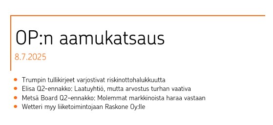 Tiistain Aamukatsaus: <a href="/OP_Ryhma/">OP</a> <a href="/OPsijoittaminen/">OPxSijoittaminen</a>
#sijoittaminen #säästäminen