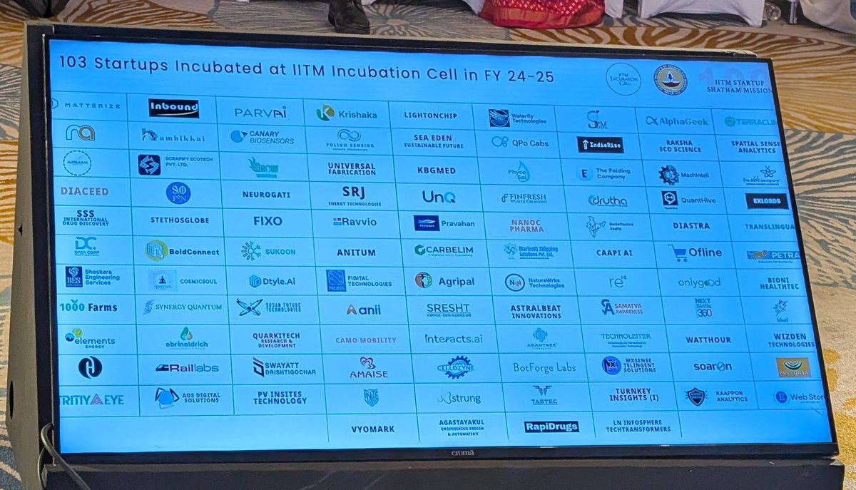 tarunsmehta's tweet image. IITM now is incubating startups at an industrial scale! And the majority of them are hardware/deep tech startups!
Back when @swapniljain89 and I incubated @atherenergy in campus there were barely a dozen startups. Ecosystem has come a long way since then!
Ather was the first…