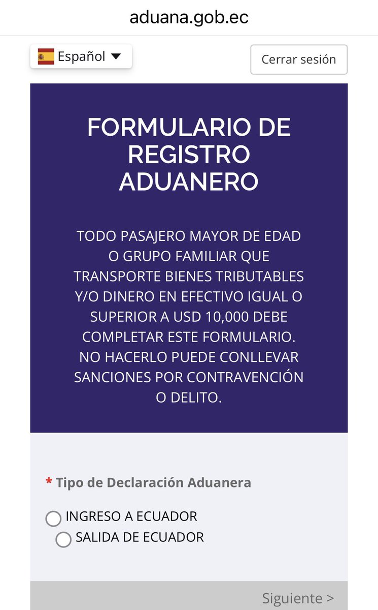 RREHPANI's tweet photo. @n_larenas @SENAE_Aduana @n_larenas el problema es q la información es ambigua x un lado dicen TODOS en la página web de la aduana dice solo si llevas más de 10.000 o bienes tributables sería bueno que informe la ADUANA que mismo xq en su misma página dice esto el país de Pepito y Juanito ! https://t.co/FQiKKfjKN8