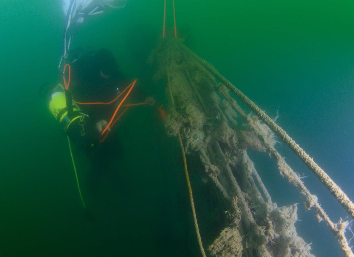 BlackNETs_BS's tweet photo. 800+ kg of ghost nets GONE! 🎣#IliaStateUniversity divers and researchers successfully cleared abandoned fishing gear from Georgia's Black Sea in May, #Kvariati. Amazing work!
#GhostBuster #BlackNETs #BlackSeaCleanup #Interregnextbsb #InterregNEXT #BlackSeaBasin #CohesionPolicy https://t.co/3mGlCVj2tN