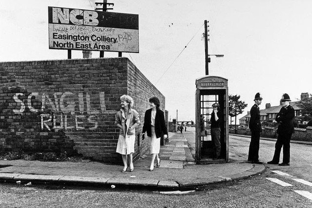 Easington Colliery during the #MinersStrike