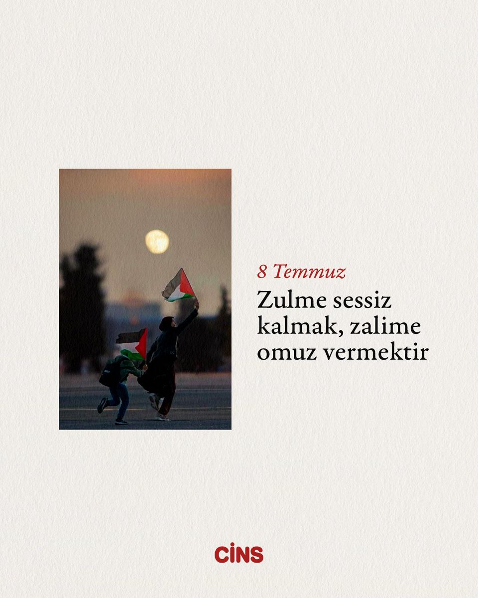 CinsDergi's tweet photo. Günlük Cins hatırlatmasıdır:
 
Zulme sessiz kalmak, zalime omuz vermektir. https://t.co/LpWxBQ7ybx