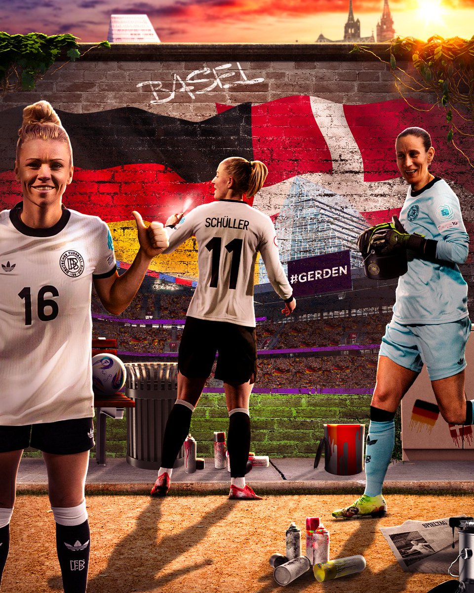 Mit EUCH im Rücken gegen 🇩🇰! REIN DA! 🖤❤️💛

⚽ 18:00 Uhr I ARD 
#WEURO2025 #GERDEN