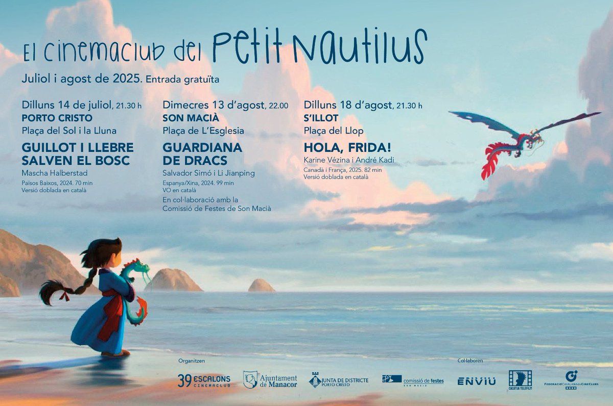 🟦 El cinemaclub del Petit Nautilus is coming!!!

#CinemaInfantilALaFresca 🐳