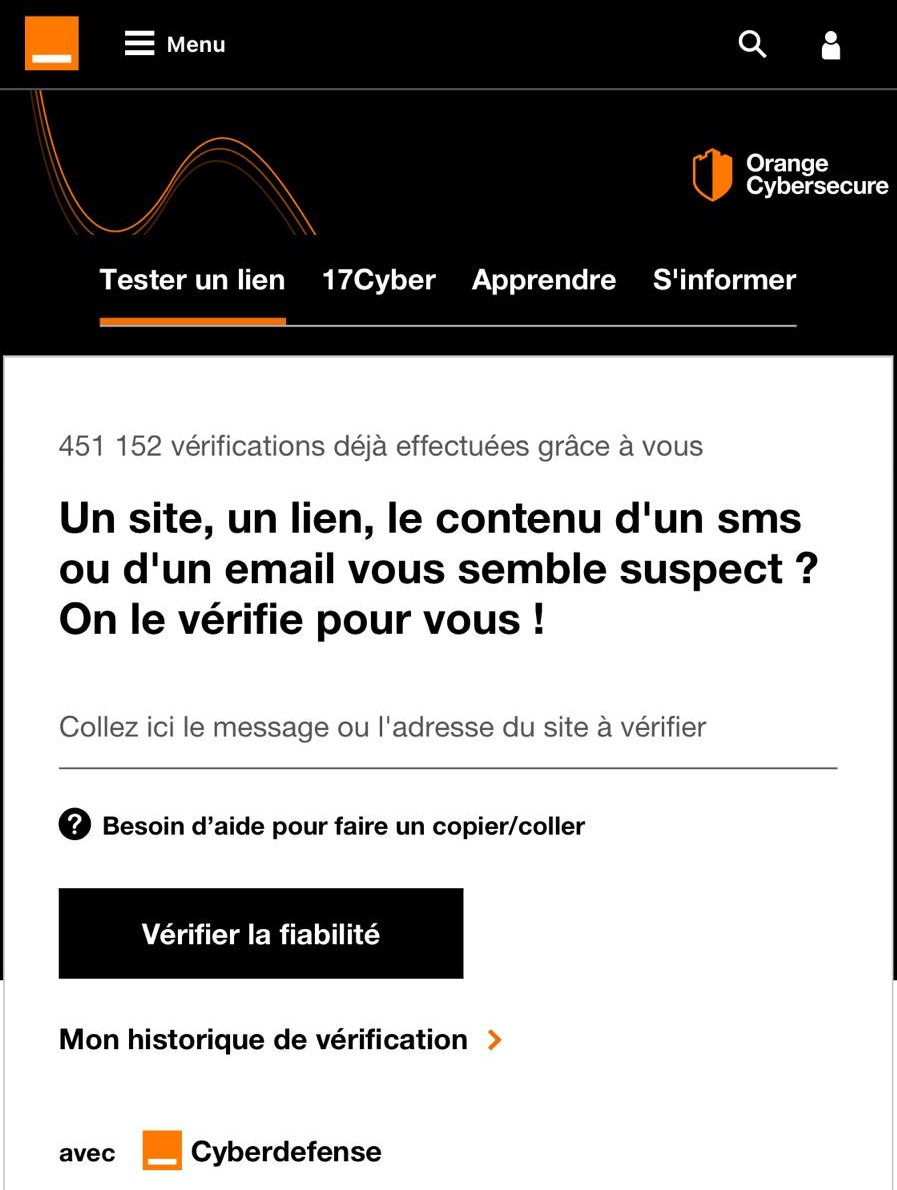OrangeCyberFR's tweet image. 🛡 Connaissez-vous le portail gratuit Orange Cybersecure ?
💻 📱 Vous avez reçu un mail, un SMS, un message WhatsApp et vous avez un doute sur l'authenticité du contenu.
🎯 N'hésitez plus et ayez le réflexe
👉 ow.ly/BH7950Wm0eH