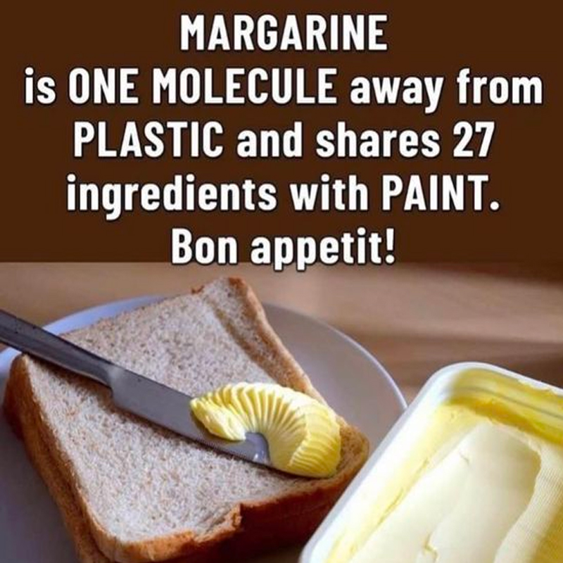 OrganicLiveFood's tweet photo. #Margarine containing hydrogenated/partially hydrogenated oils contain trans fats &amp; you should avoid eating it.

Margarine can raise bad cholesterol, lowering good cholesterol making blood platelets stickier, a better choice is #oliveoil, avocado oil or grapeseed oil