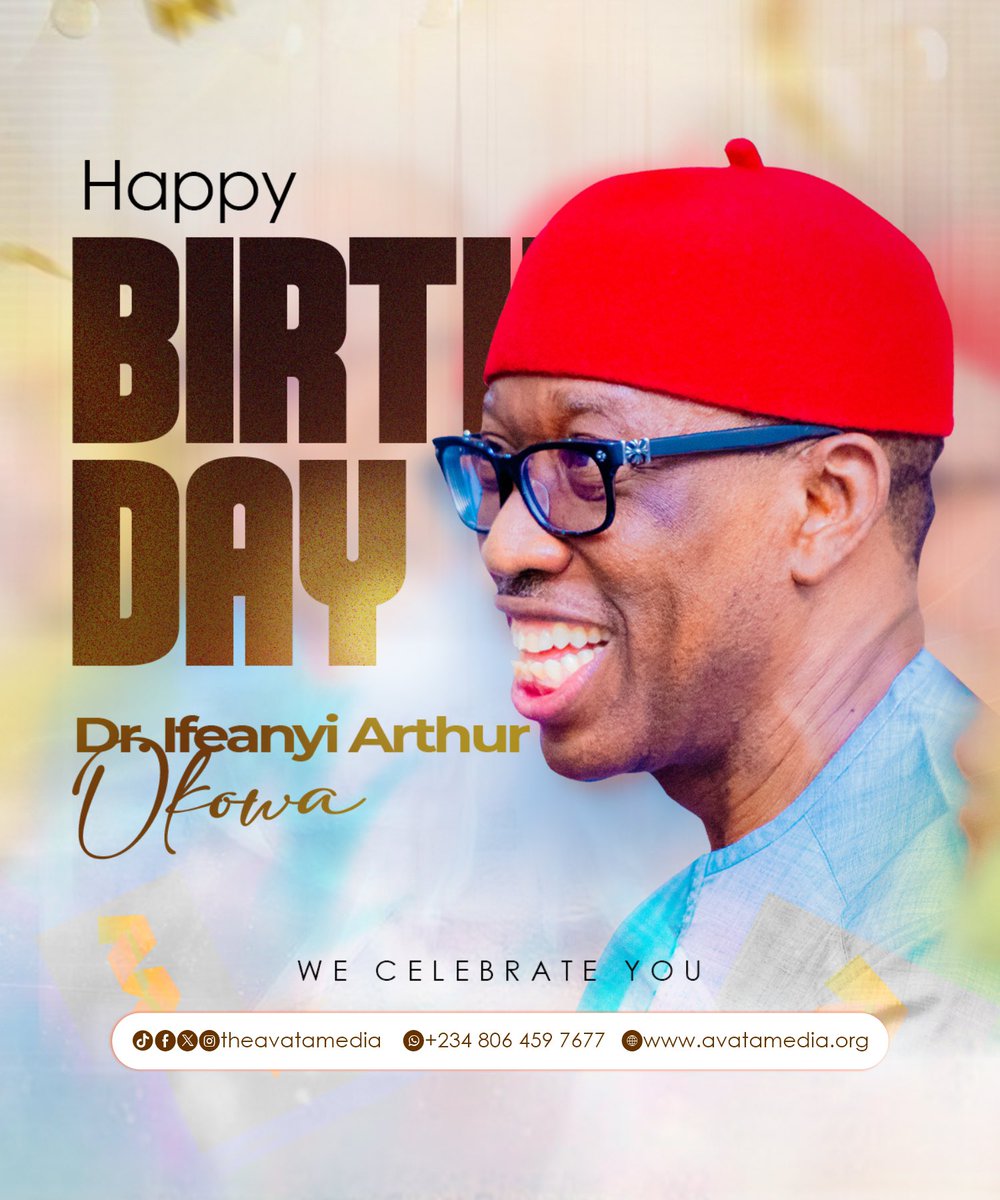 theavatamedia's tweet photo. Happy Birthday, Your Excellency, Sen. Dr. Ifeanyi Arthur Okowa

Today, we proudly celebrate not just your 66th birthday, but also the outstanding role you have played in supporting the growth and success of AVATA Media here in Delta State.

#OkowaAt66 https://t.co/3hL0fjGuwD