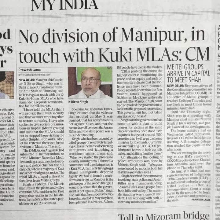 KukiMinjoy's tweet image. #ManipurViolence
For the Kuki people, our elected MLAs are seen as the "black sheep." This is because these representatives are perceived as indifferent to the community's profound suffering and distress amidst the ongoing conflict.
#Manipur