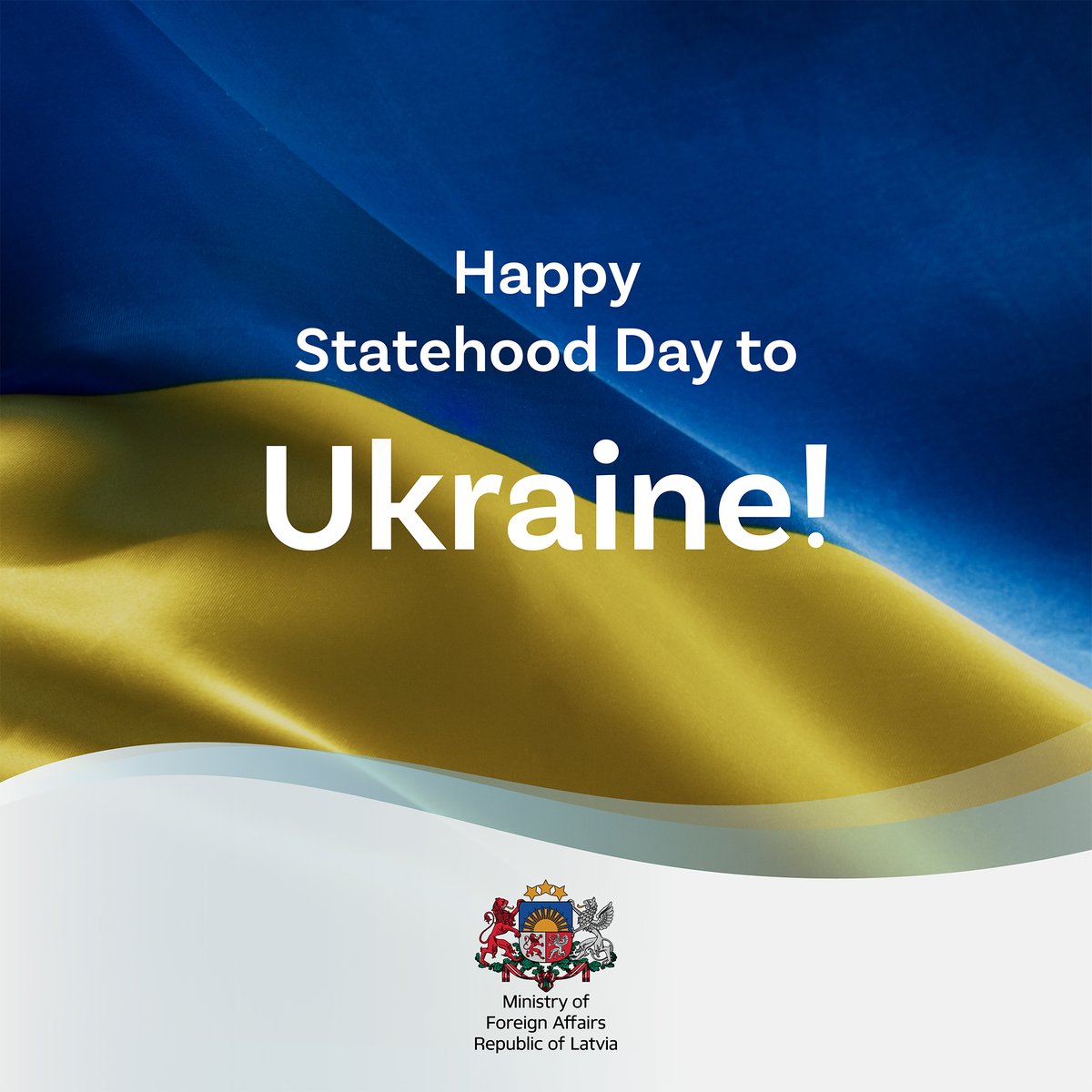 Latvian MFA 🇱🇻 | #StandWithUkraine 🇺🇦 (@latvian_mfa) on Twitter photo Latvia 🇱🇻 sincerely congratulates Ukraine 🇺🇦 on its #StatehoodDay! We stand in solidarity with the Ukrainian people and reaffirm our unwavering support to Ukraine’s fight for sovereignty, freedom, and a European future.
<a href="/MFA_Ukraine/">MFA of Ukraine 🇺🇦</a> | <a href="/LV_Ukraine/">Latvia in Ukraine</a> | <a href="/UKRinLatvia/">UKR Embassy in LVA</a> | <a href="/UKRinUN/">UKR Mission to the UN</a> Latvia 🇱🇻 sincerely congratulates Ukraine 🇺🇦 on its #StatehoodDay! We stand in solidarity with the Ukrainian people and reaffirm our unwavering support to Ukraine’s fight for sovereignty, freedom, and a European future.
<a href="/MFA_Ukraine/">MFA of Ukraine 🇺🇦</a> | <a href="/LV_Ukraine/">Latvia in Ukraine</a> | <a href="/UKRinLatvia/">UKR Embassy in LVA</a> | <a href="/UKRinUN/">UKR Mission to the UN</a>