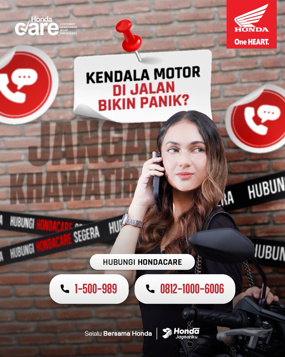 Jangki lupa bernapas!! 😱

Tenangkan diri, baru hubungi HondaCare kalau ada kendala saat di jalan!

HondaCare siap membantumu di mana pun 💯

#Honda #HondaJagoanku #HondaCare #SelaluBersamaHonda