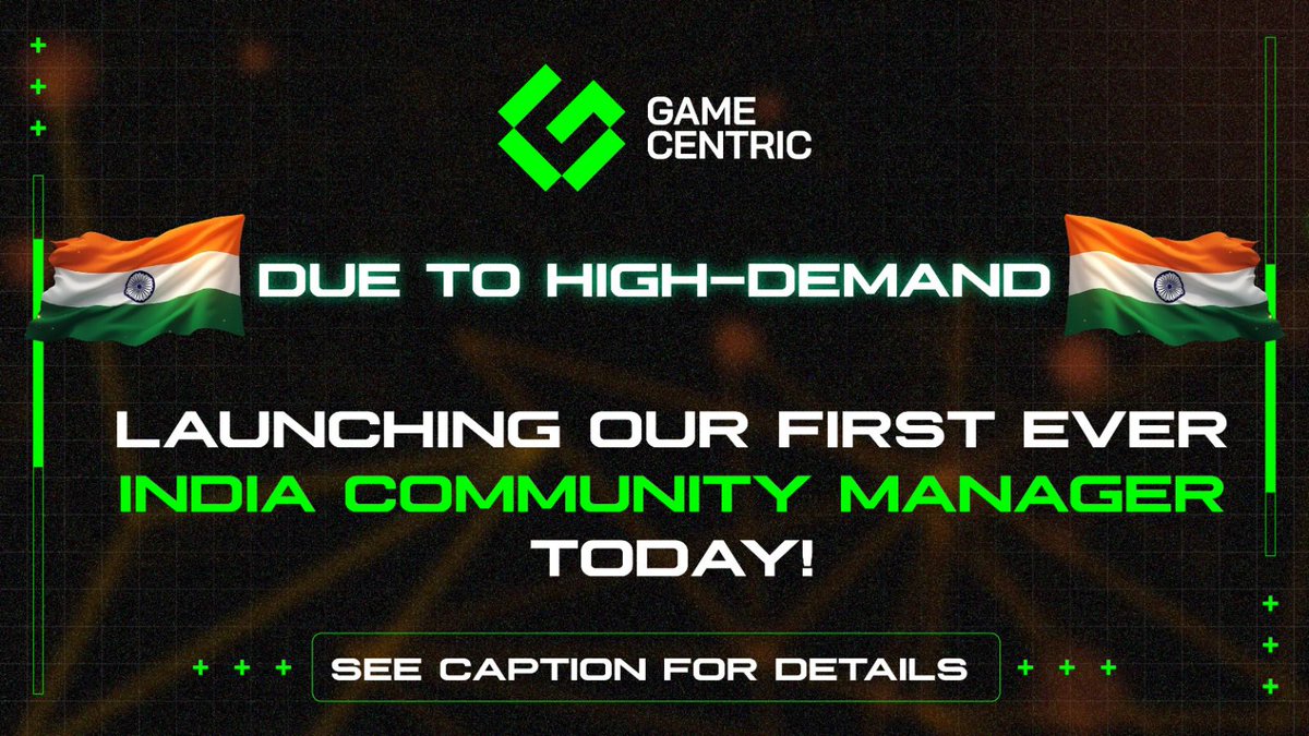 gamecentric_io's tweet photo. 🚨 Due to massive demand, we’re officially launching Telegram &amp; Discord channels for 🇹🇷 Turkey, 🇧🇷 Brazil &amp; 🇮🇳 India!

🌍 Local communities, local languages, global rewards.
🔥 Community Manager reveals coming soon… stay tuned!

#GameCentric #GCVC https://t.co/sYuO0Z3Y3O