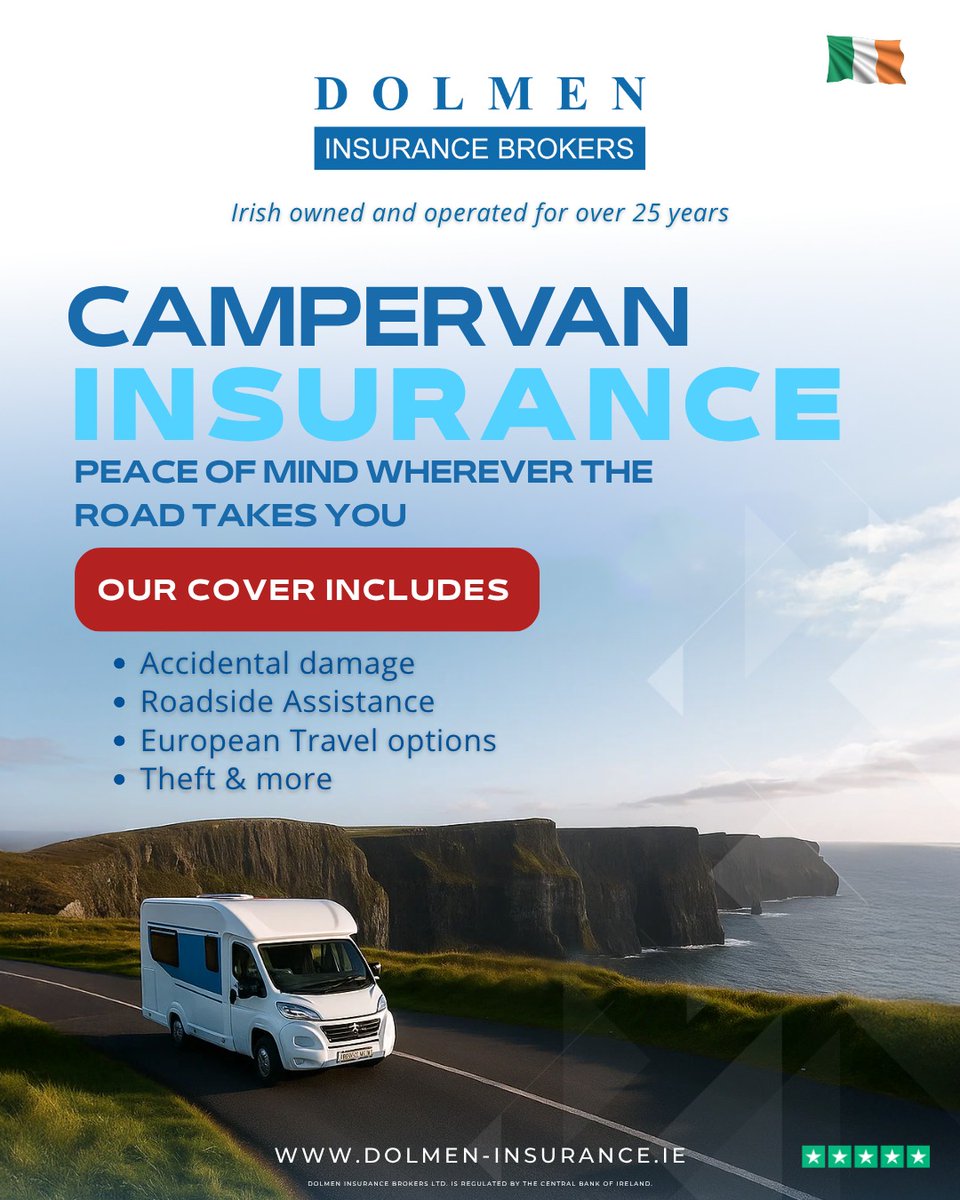 Planning your next road trip? Ensure your campervan is fully protected. Stay safe and enjoy your journey!
Read the full blog for more details.
dolmen-insurance.ie/why-you-need-c…...
#Insurance #Campervan #Travel #ireland #camper #camperclub #CamperLife