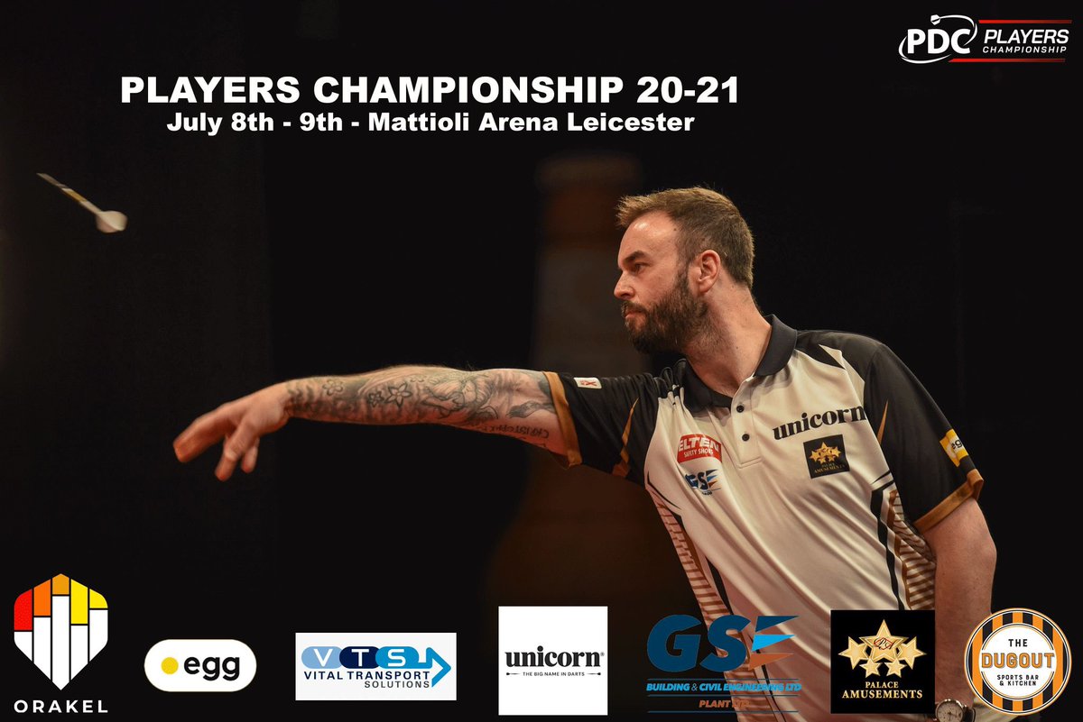 RossSmith180's tweet image. 🎯 Nice to have a holiday last week, but back to the grind in Leicester today 🦊 😊
Feeling refreshed and can’t wait to compete 💪
Love to my sponsors 🙏 ❤️
@UnicornDarts 🎯
@GSE_Group ⚙️
@thedugoutCT19 🍺
Palace Amusements 🎰
@egg_dot_com ☀️
Vital Transport Solutions 🚐