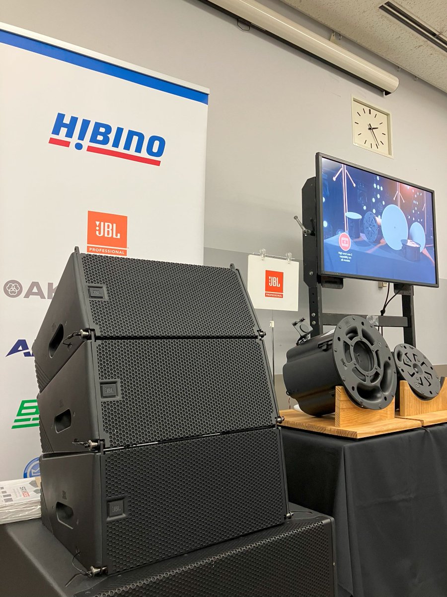 Hibino_Group's tweet image. 明日から開催の #サウンドフェスタ2025 ✨着々と準備がすすんでいます!
当日は小型スピーカー試聴会にも参加します。JBL PROは13:50~"SRX906LA""SRX918S"(パワード・ラインアレイ・スピーカーシステム)を鳴らします。ぜひご来場ください!marketing.hibino.co.jp/information/53…
