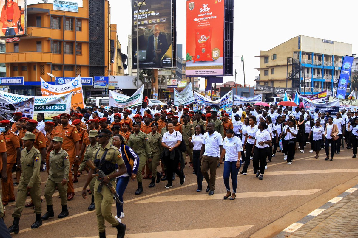 mopsuganda's tweet image. More Highlights from yesterday's 14th Africa Public Service Day Commemoration which started with the walk to Kololo Ceremonial Grounds. #APSDUG2025.
