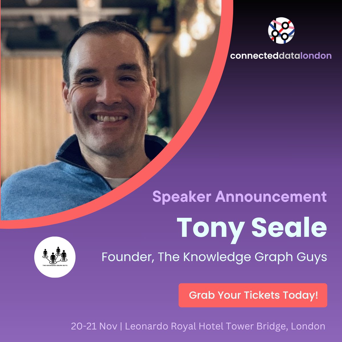 Connected_Data's tweet image. Speaker Announcement: Welcoming Tony Seale to Connected Data London 2025!
For over a decade, Tony has been passionate about linking data. His innovative vision for integrating Large Language Models (LLMs) and Knowledge Graphs in large organisations has gained widespread…