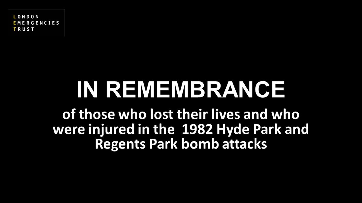 Remembering those who lost their lives and who were injured in the 1982 #HydePark and #RegentsPark bomb attacks bit.ly/44iFbUW