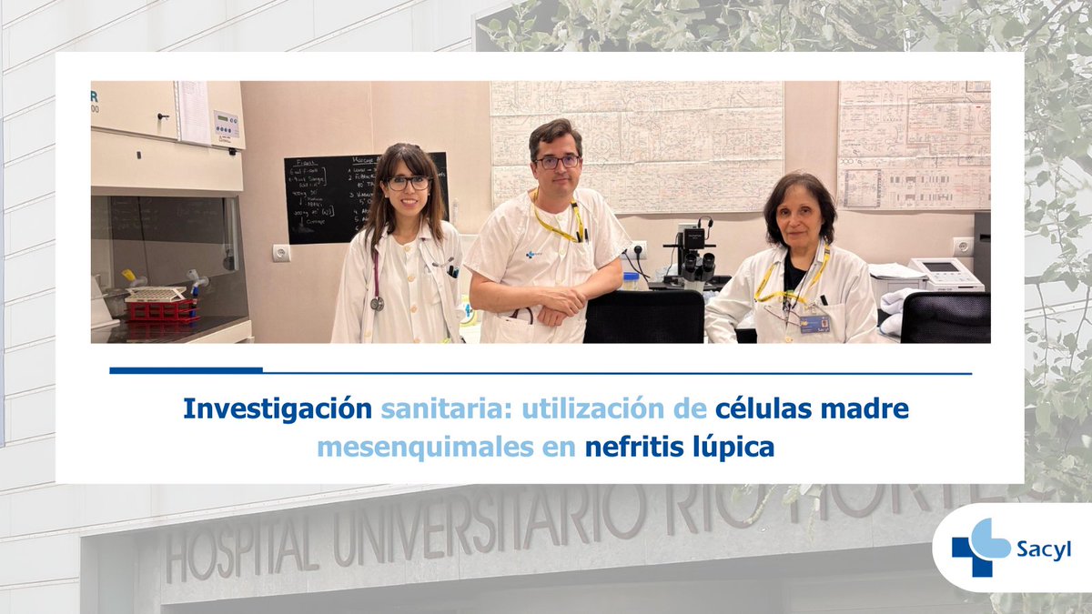 🔬 Avances en #InvestigaciónSanitaria

El Hospital Universitario Río Hortega estudia el uso de células madre mesenquimales en nefritis lúpica, buscando terapias que induzcan tolerancia inmune en el #lupus

✅ Ensayo clínico aprobado por la <a href="/AEMPSGOB/">AEMPS</a>

🔗 saludcastillayleon.es/HRHortega/es/a…