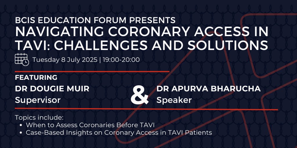Live at 7 PM Tonight ⏰
Navigating Coronary Access in TAVI: Challenges and Solutions
This highly practical session will cover:
✅ When to assess coronary arteries before TAVI
✅ Real-world case insights on coronary access in TAVI patients
Last chance to register your spot here: