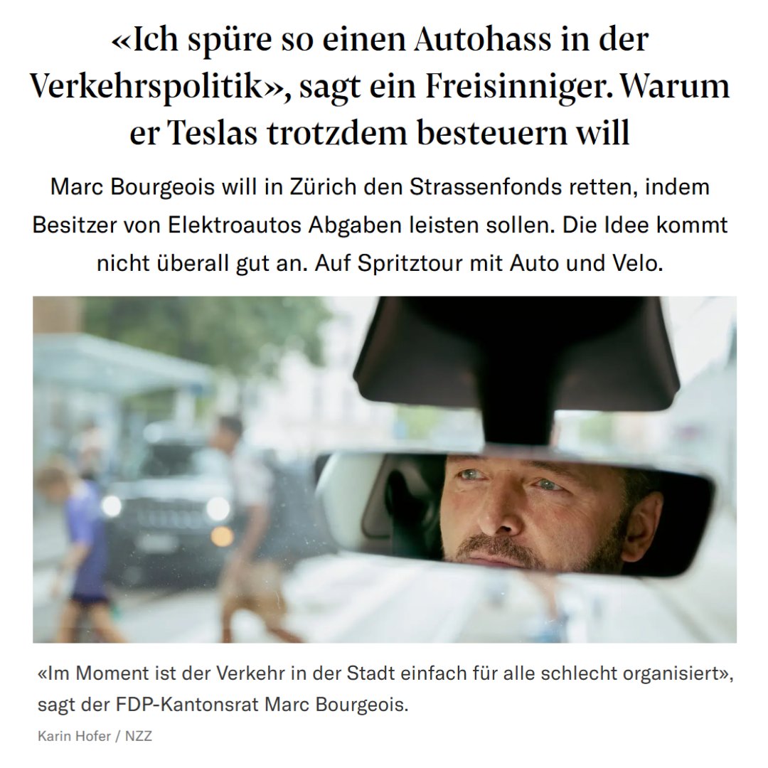 fdp_zh's tweet image. ⚠️ Der Zürcher Strassenfonds ist zunehmend verschuldet. 💸
📝 Deshalb hat FDP-Kantonsrat @MBourgeoisFDP eine parlamentarische Initiative eingereicht mit der Forderung, dass künftig auch Elektroautos eine Abgabe entrichten müssen.
👉 Zum Interview: bit.ly/45NsQw8