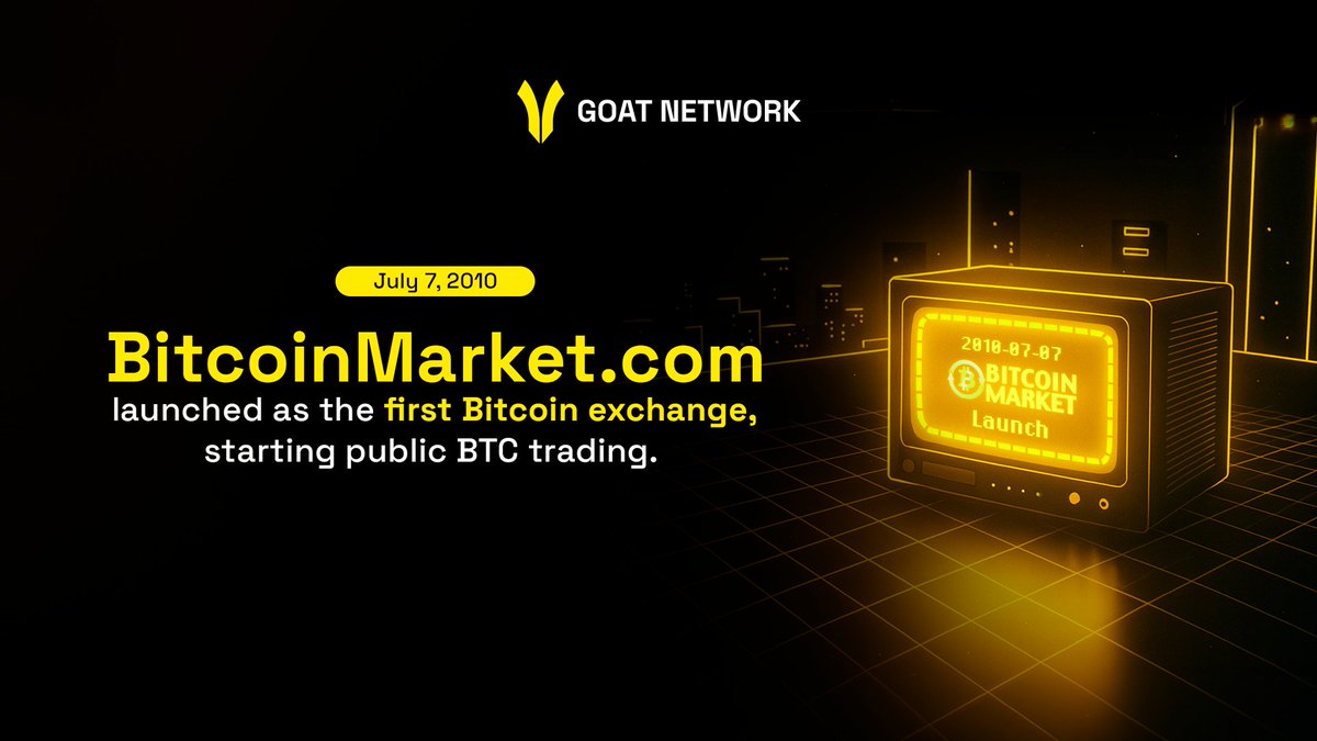 BitcoinMarket dot com launched on July 7, 2010, pioneering #BTC trading  with order books and liquidity. While it opened the market, trading alone  offered no native #BTCYield and exposed centralization risks. The