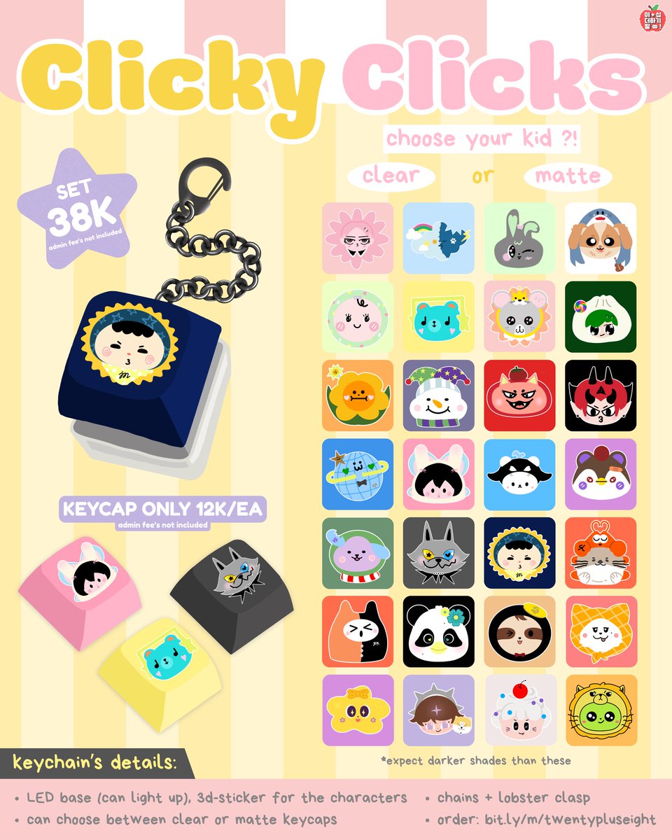 20plus___8's tweet image. [pls help rt+like, thank u!]

Pre-Order ‘MIF Keycap Keychain’ 
Fan Merch by @20plus___8🍎

Details &amp;amp; Order Form📋: twentypluseight.carrd.co
PO Period📆: 8/7–18/7 2025, 3PM WIB

Please read the form carefully &amp;amp; fill it correctly before submitting. Got question? or GOs? DM us💌