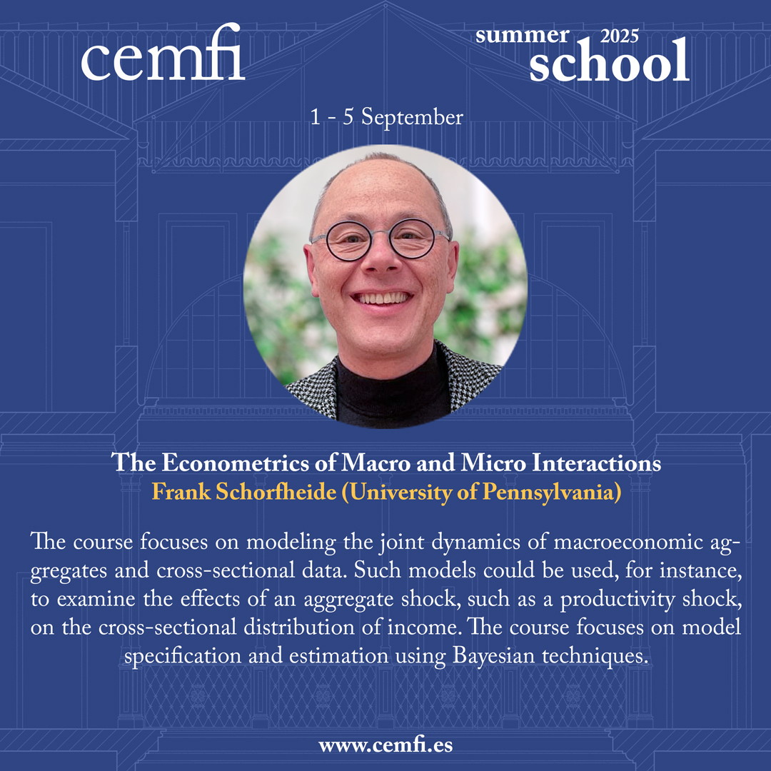 CEMFInews's tweet image. 🚨 Last call! 🚨
There are still available slots in the following course of the CEMFI Summer School 2025. Take the chance and apply now... bring your knowledge to the frontier in one week!
cemfi.es/programs/css/c…