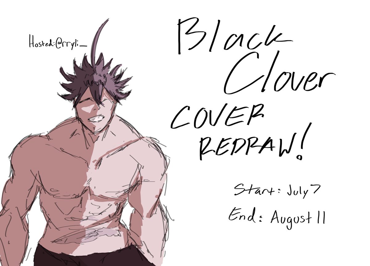 Welcome All! To the first Black Clover Cover Redraw!
Please read below for the rules and comment to join!