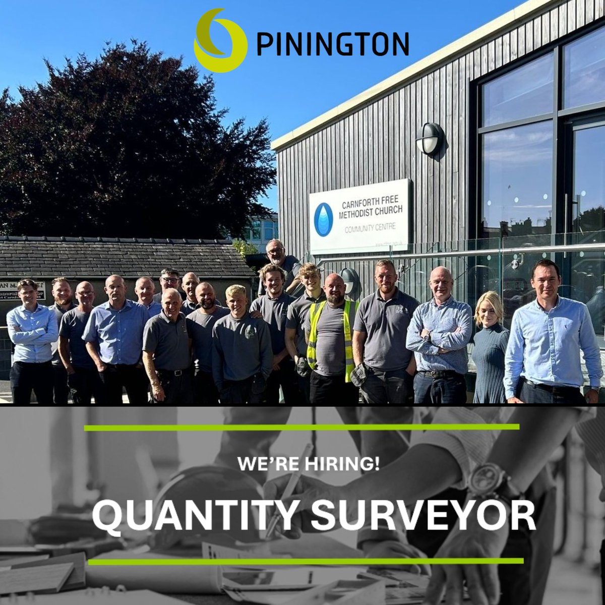 Pinington (@piningtonltd) on Twitter photo WE'RE HIRING!! Want to join our fab team?👷♂️👷♀️
We are looking for a QUANTITY SURVEYOR for our forward thinking, family run construction business based in Lancaster.↘️↘️
Please submit your resume and a cover letter detailing your relevant experience to: enquiries@pinington.co.uk WE'RE HIRING!! Want to join our fab team?👷♂️👷♀️
We are looking for a QUANTITY SURVEYOR for our forward thinking, family run construction business based in Lancaster.↘️↘️
Please submit your resume and a cover letter detailing your relevant experience to: enquiries@pinington.co.uk