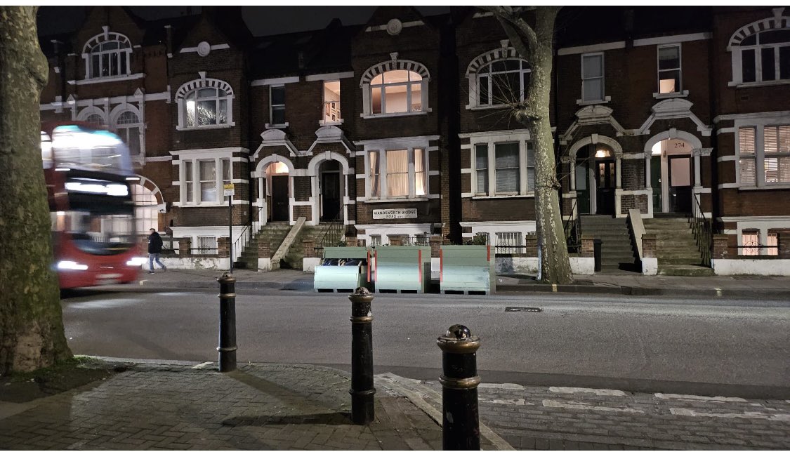CameraTraffic's tweet image. Sad tale of 3 little planters on Wandsworth Bridge Road. Going, going, gone? @LBHF have already taken away one and two. When is three leaving? Can you imagine how dangerous the chicane that replaces them will be?