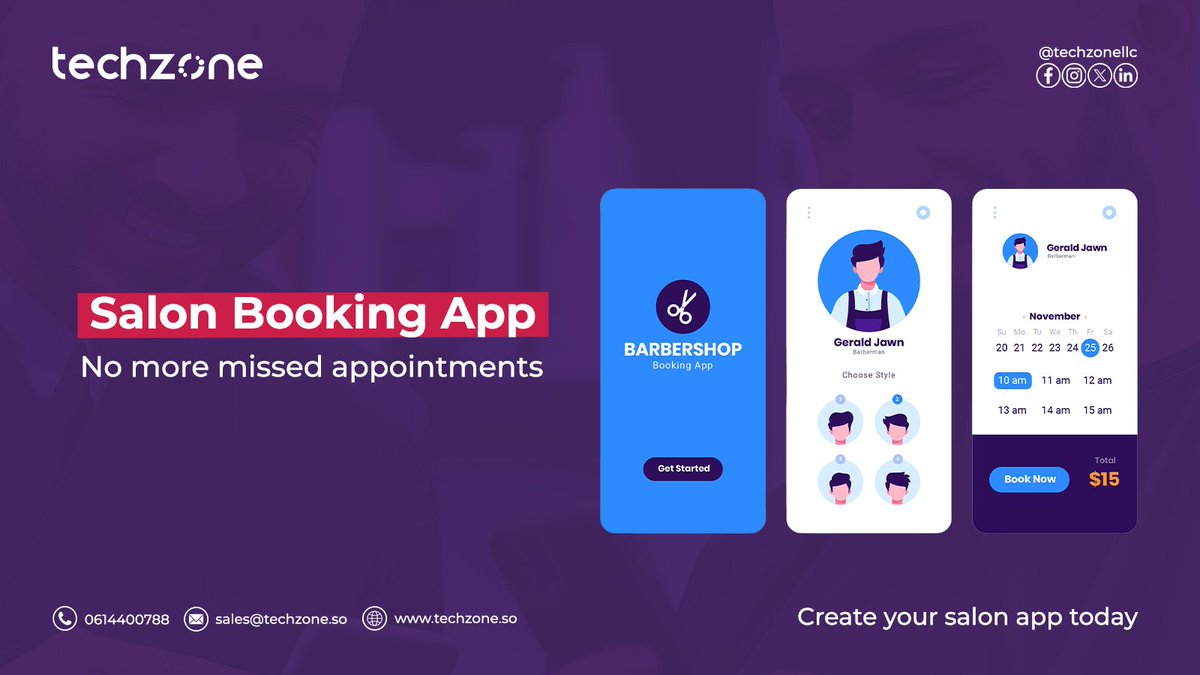 techzonellc's tweet image. APP TIMA-JAREED OO KAA CAWINAYA MAARANTA BALAMAHA

WIXII FAAHFAAHIN DHEERI AH FADLAN LA XIRIIR WHATSAPP:  
📞 *0614400788* 👉 wa.me/252614400788  

#APPBARBERSHOP #SALONAPP #TECHZONE #TIMAJARE #APPGANACSI #MACAAMIILKAAGA #BOOKINGAPP