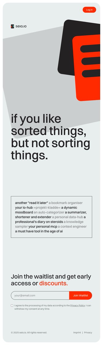 seio.io is online! 🥳 

If you would like to test it, use it for free (for some time), get early bird discounts and early-adopter profit, then join the waitlist! 

The alpha for the actual app starts soon.