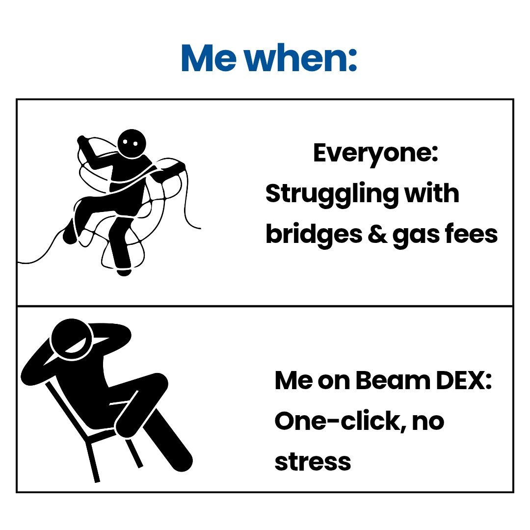 Mustapha Bala (@musty_bala) on Twitter photo GM!
Swapping stress-free on <a href="/beam_dex/">Beam</a> while everyone else battles bridges & gas fees 😅
One click. Cross-chain.
<a href="/beam_dex/">Beam</a> just makes DeFi simple 🟪 GM!
Swapping stress-free on <a href="/beam_dex/">Beam</a> while everyone else battles bridges & gas fees 😅
One click. Cross-chain.
<a href="/beam_dex/">Beam</a> just makes DeFi simple 🟪