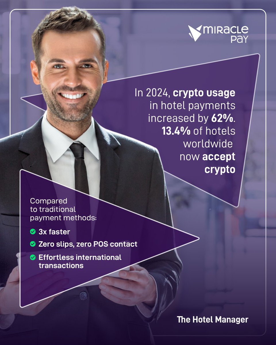 miracle_pay's tweet image. Hotels aren’t just hosting guests , they’re hosting the future 🏨
With MiraclePay, check-ins are faster and payments are borderless.
Crypto is now part of the stay.
#MiraclePay #CryptoCheckIn #HotelTech #FutureOfHospitality