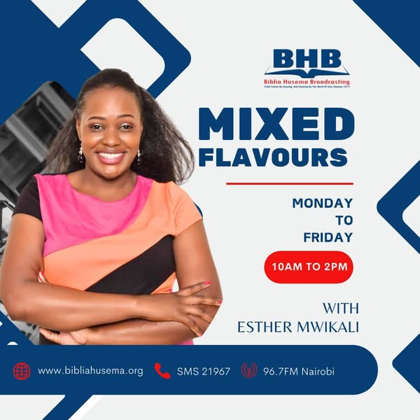 Biblia Husema 96.7fm (@bhusema) on Twitter photo Hujambo Mwana #MixedFlavours na Karibu Kwenye #AfyaTuesdays na <a href="/DadaE_Mwikali/">Esther Mwikali</a>
Shughuli yako ni gani leo msikilizaji na unaifanyia wapi? Tujuze
SIMU/WHATSAPP:0722 174 200
SMS:21967 Hujambo Mwana #MixedFlavours na Karibu Kwenye #AfyaTuesdays na <a href="/DadaE_Mwikali/">Esther Mwikali</a>
Shughuli yako ni gani leo msikilizaji na unaifanyia wapi? Tujuze
SIMU/WHATSAPP:0722 174 200
SMS:21967