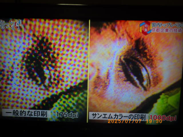 で、一般的な印刷は１インチの中に１７５分割するというところ
ここは１０００分割するのか。