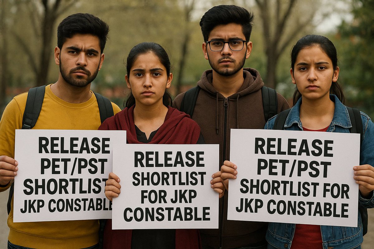 Tanweer Habib (@tanweerhabib1) on Twitter photo How long should JKP Constable aspirants keep waiting? Exam done, result out months ago, still no PST/PET shortlist for 4002 posts. This silence is injustice. Aspirants are mentally exhausted now. Please break the silence and release the list
<a href="/jkssbofficial/">JKSSB Official</a> <a href="/OmarAbdullah/">Omar Abdullah</a> How long should JKP Constable aspirants keep waiting? Exam done, result out months ago, still no PST/PET shortlist for 4002 posts. This silence is injustice. Aspirants are mentally exhausted now. Please break the silence and release the list
<a href="/jkssbofficial/">JKSSB Official</a> <a href="/OmarAbdullah/">Omar Abdullah</a>