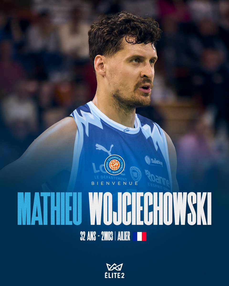 Chorale Roanne Basket (@choraleroanne) on Twitter photo Mathieu Wojciechowski à la <a href="/ChoraleRoanne/">Chorale Roanne Basket</a> pour les 2️⃣ prochaines saisons ✍️
L'ailier franco-polonais de 32 ans (2,03 m) va soulever Vacheresse avec sa combativité 💪
Le communiqué officiel 👉 chorale-roanne.com/mathieu-wojcie…
#ChoraleNation #Elite2 Mathieu Wojciechowski à la <a href="/ChoraleRoanne/">Chorale Roanne Basket</a> pour les 2️⃣ prochaines saisons ✍️
L'ailier franco-polonais de 32 ans (2,03 m) va soulever Vacheresse avec sa combativité 💪
Le communiqué officiel 👉 chorale-roanne.com/mathieu-wojcie…
#ChoraleNation #Elite2