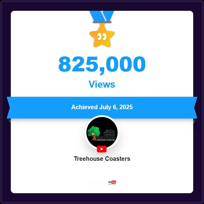 TreehCoasters's tweet image. Massive thank you!! For all your support 🙏#treehousecoasters #youtube