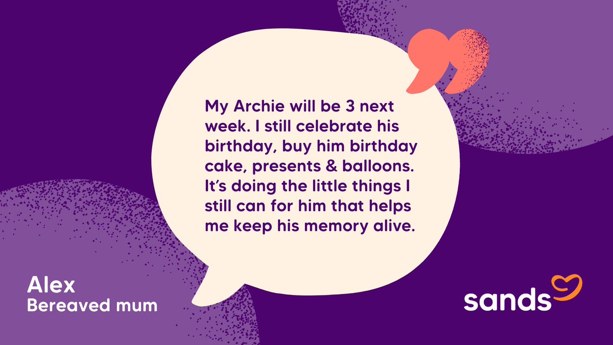 How do you mark your baby’s birthday or due date? After #PregnancyLoss and #BabyLoss, milestones can be difficult to manage. You may choose to do something special or perhaps you would rather let it pass by quietly. How you grieve is unique to you 💜🧡

sands.org.uk/support