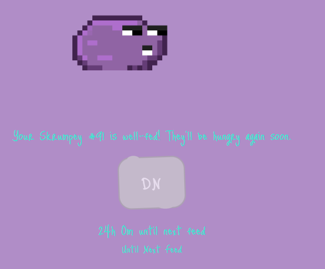 Happy breakfast !! 

Gave food to my <a href="/skrumpeys/">Skrumpeys</a>, he's a fat Skrumpey now.

DN