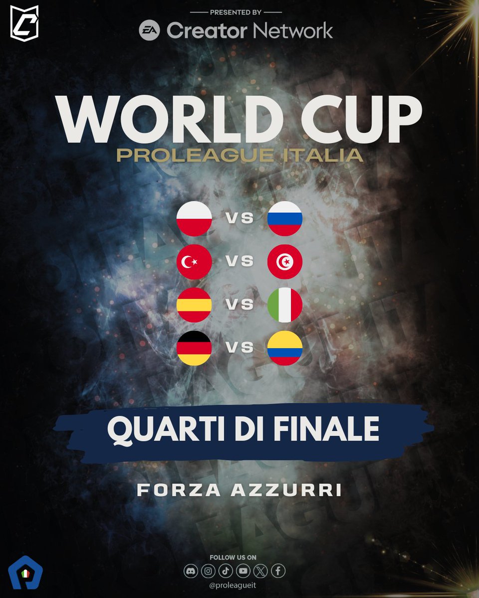 ProLeague Italia (@proleagueitalia) on Twitter photo ๐ฎ๐น๐ Complimenti agli Azzurri!
Con una prestazione solida si qualificano ai quarti di finale, dove li aspetta una sfida gigantesca contro la Spagna, tra le squadre favorite del torneo.
๐ช๐ฅ Nonostante lโhost del possibile terzo match sarร a sfavore, <a href="/panisama10/">xpanisama</a> e i suoi sono ๐ฎ๐น๐ Complimenti agli Azzurri!
Con una prestazione solida si qualificano ai quarti di finale, dove li aspetta una sfida gigantesca contro la Spagna, tra le squadre favorite del torneo.
๐ช๐ฅ Nonostante lโhost del possibile terzo match sarร a sfavore, <a href="/panisama10/">xpanisama</a> e i suoi sono