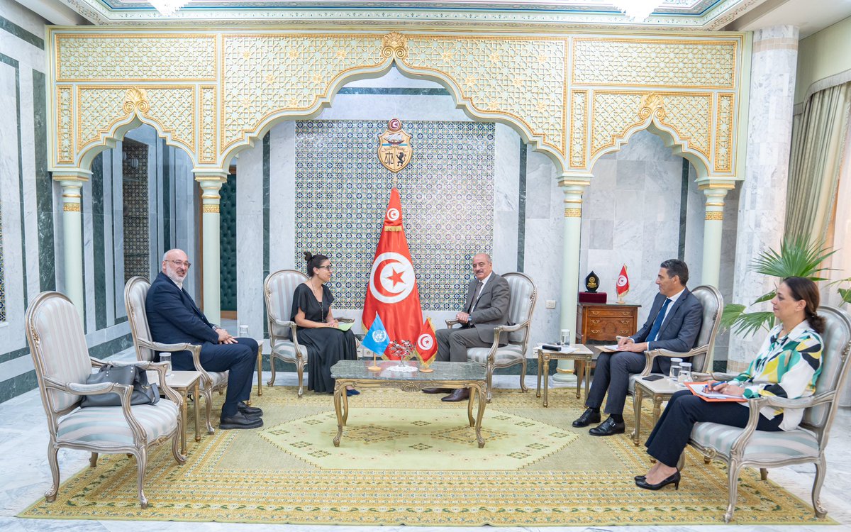 سعدت بلقاء السيد محمد علي النفطي، حيث ناقشنا تقدم التعاون بين تونس و الأمم المتحدة وآفاق تعزيزه. تحدثنا عن أهمية دعم جهود تونس في تعزيز العمل متعدد الأطراف، و مشاركتها في مؤتمر إشبيلية ومساهمتها  الفعالة في عمليات حفظ السلام الأممية.<a href="/RanaTahaUN/">Rana Taha</a> المنسقة المقيمة للأمم المتحدة بتونس