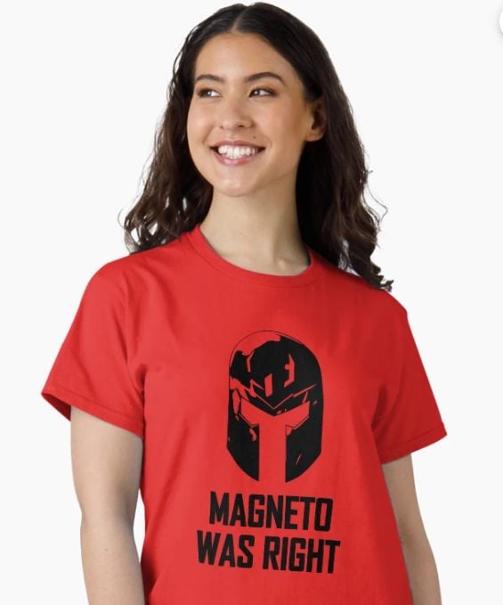 retro_dude79's tweet image. MAGNETO WAS RIGHT! ⚡🔥 This bold mutant pride tee is 25% OFF—for X-Men fans who know Erik had a point. Homo superior forever!

🧲 Join the brotherhood #MagnetoWasRight #XMen #MutantPride #HomoSuperior 
 
redbubble.com/i/t-shirt/M-Wa…