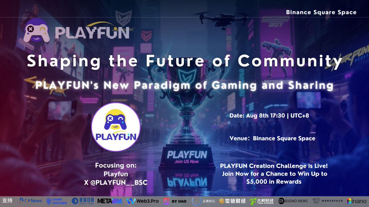 🔈 We're exited to announce our new Binance Live Stream with #PlayFun

🗓 Date : 8th July 
⏰ Time : 17:30 UTC+8
🗣️ Guest : Ruby 

📌 Venue : Crypto Whale 

〰️ Join the Live : 
app.binance.com/uni-qr/cpos/26…