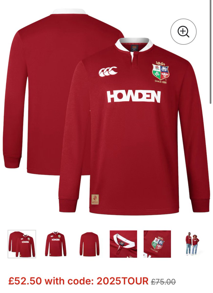 Our friends at the Official Lions Store have a great offer on the Classic Lions jersey! 

Click here bil.sjv.io/Xm5mn4 and use the code 2025TOUR to get your shirt for £52.50 🦁

#ad